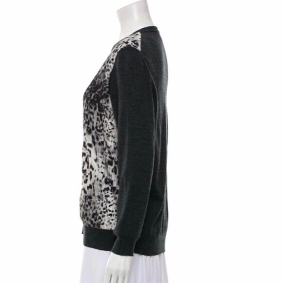 Ferragamo Animal Print Cardigan Sweater Large - Picture 2 of 15
